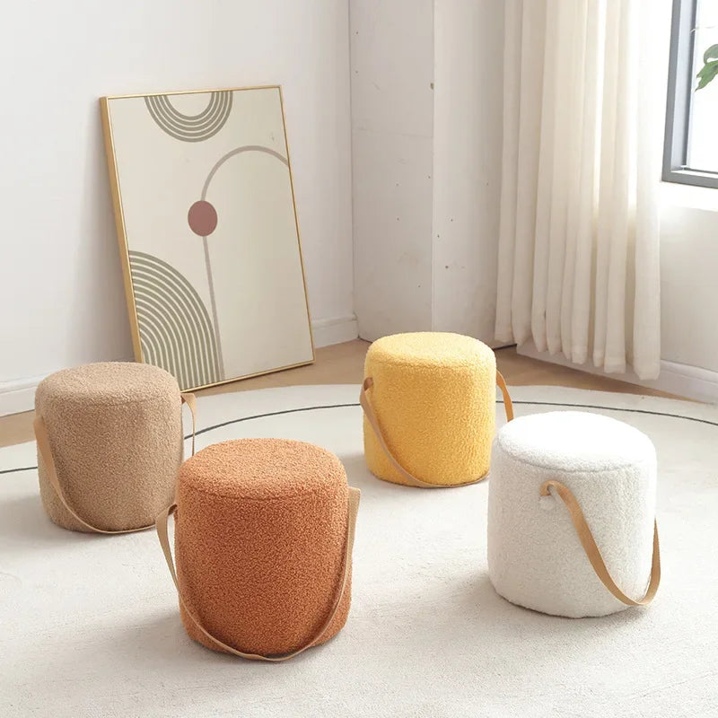 Velvet Small Round Stool