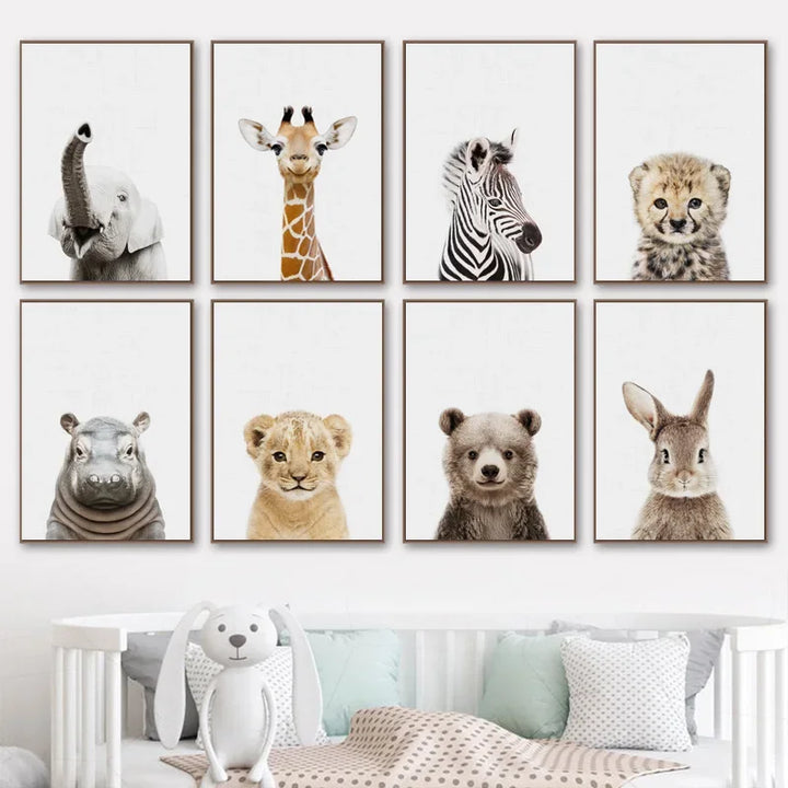Baby Room Animal Wall Canvas Painting