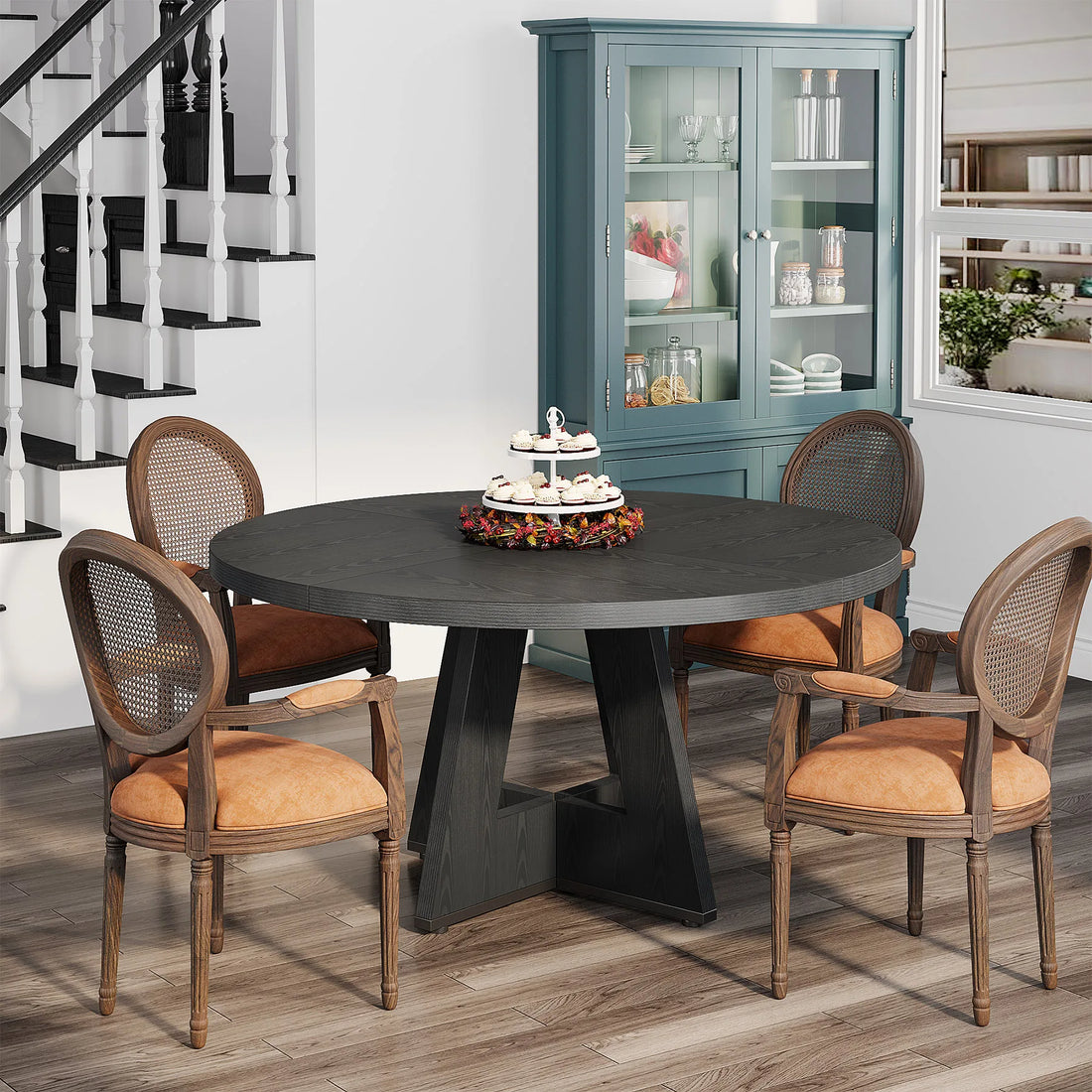 Round Dining Table for a Small  Kitchen Dinning and Dining Room