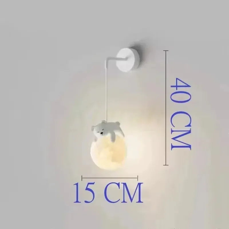 Moon LED Hanging Polar Bear, Rabbit Lamps