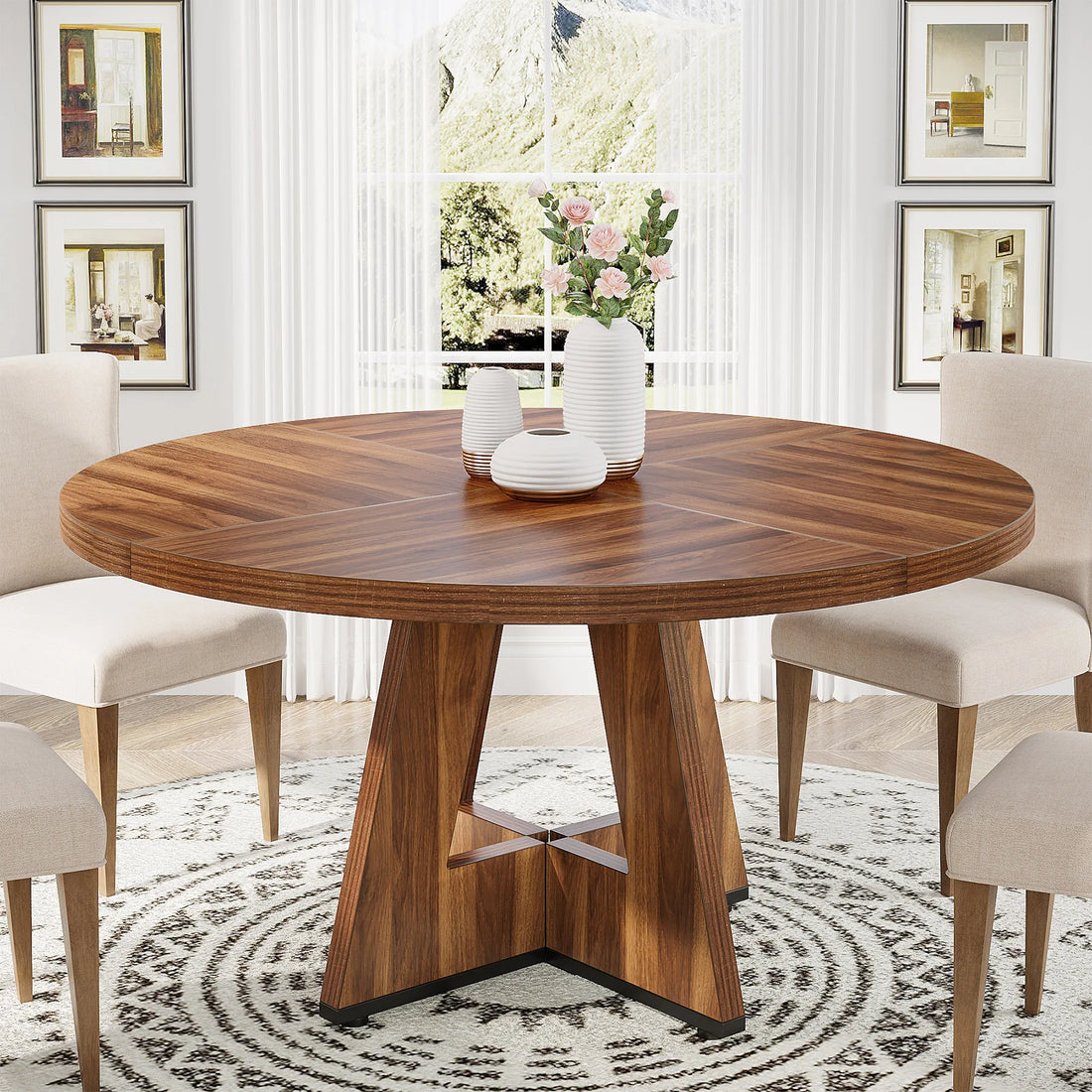 Round Dining Table for a Small  Kitchen Dinning and Dining Room