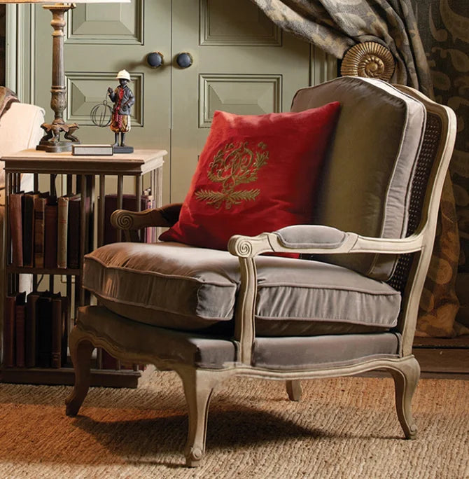 French farmhouse antique wooden armchair