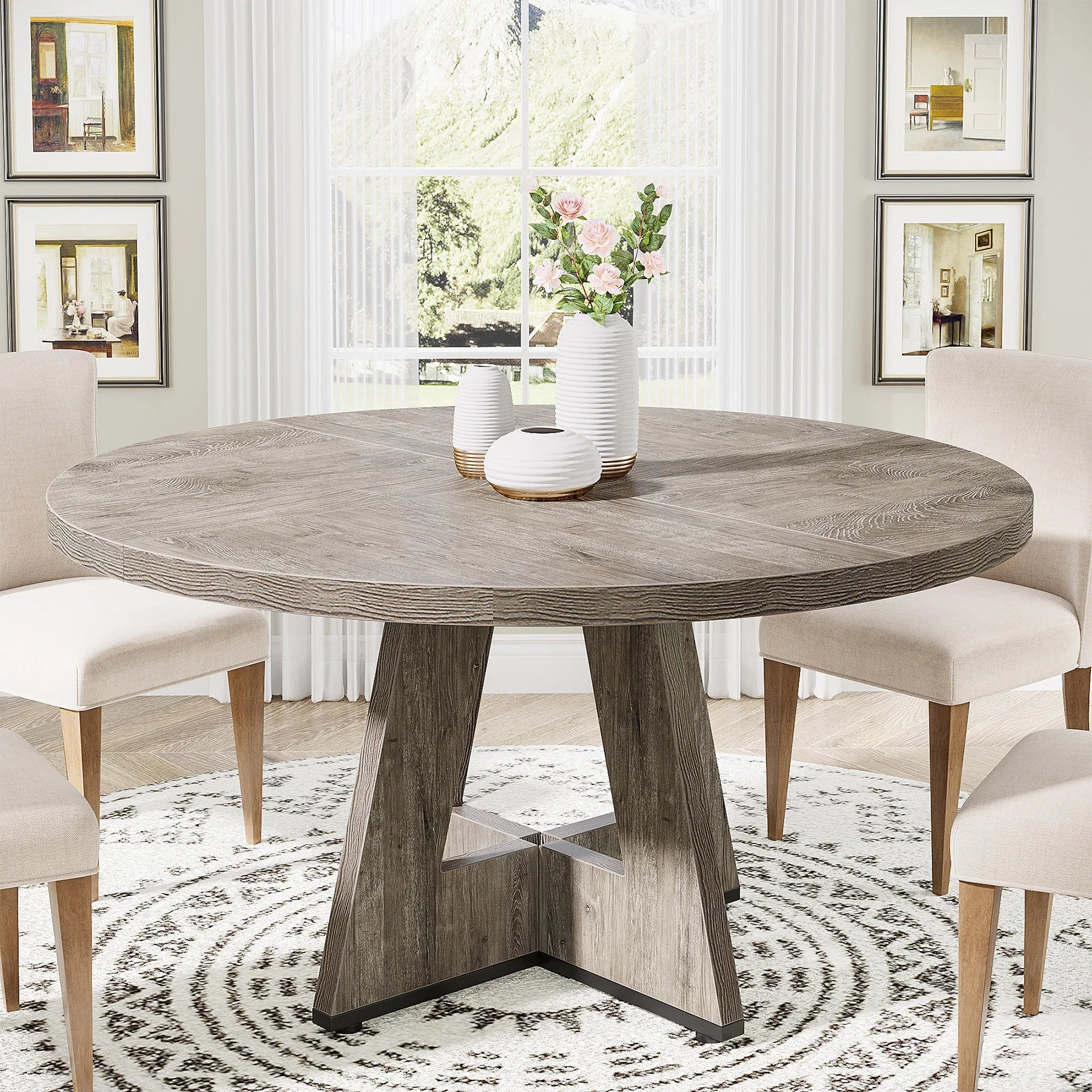 Round Dining Table for a Small  Kitchen Dinning and Dining Room