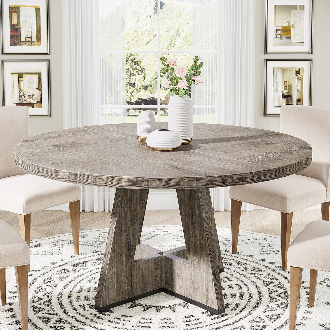 Round Dining Table for a Small  Kitchen Dinning and Dining Room