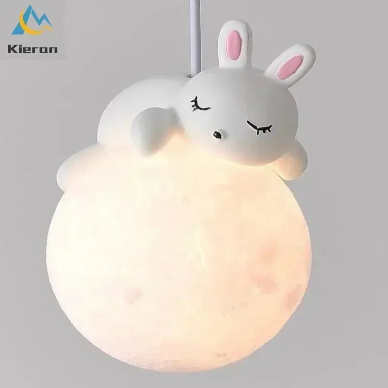 Moon LED Hanging Polar Bear, Rabbit Lamps
