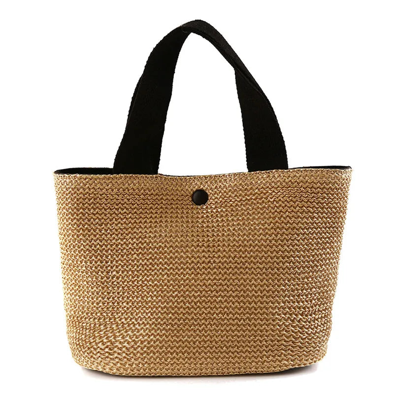 Elegant Ladies Straw Woven Handbag