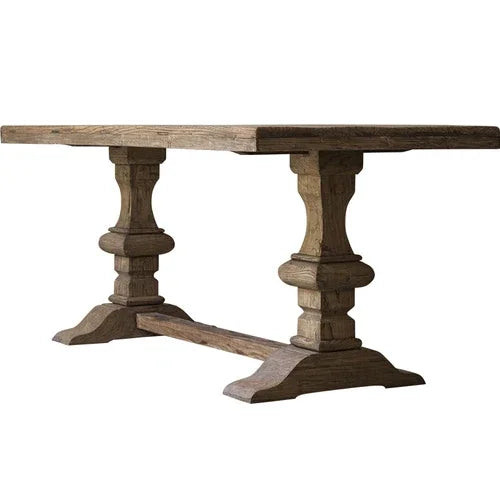 Solid Wood Old Elm  Dining Table For 6 People