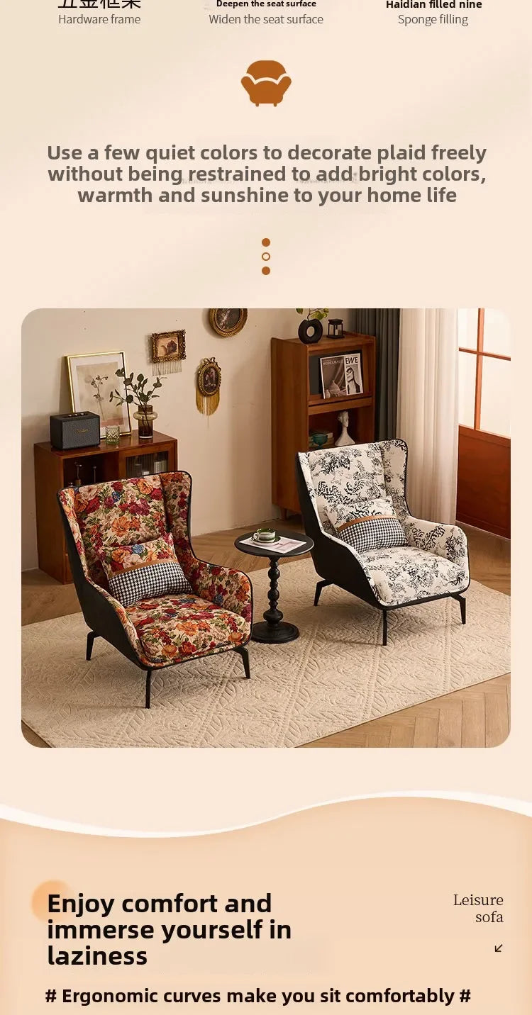 Retro Luxury Single Sofa Chair