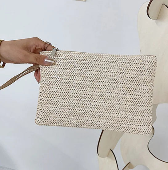 Elegant Ladies Straw Woven Handbag