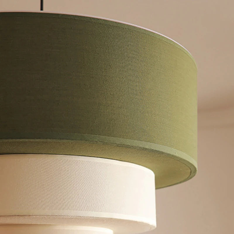 Modern White / Green Lampshade