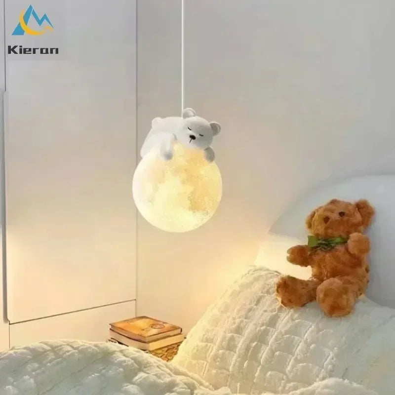 Moon LED Hanging Polar Bear, Rabbit Lamps