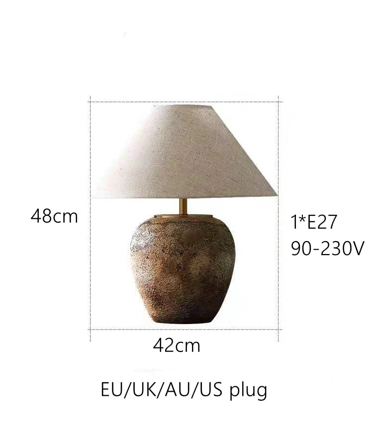 Handmade Ceramici Traditional Vintage Style Table Lamp