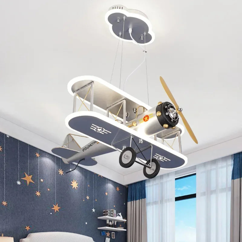 Hanging Plane Ceiling Lamp Children's Bedroom