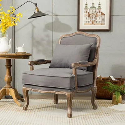 Solid wood retro sofa chair