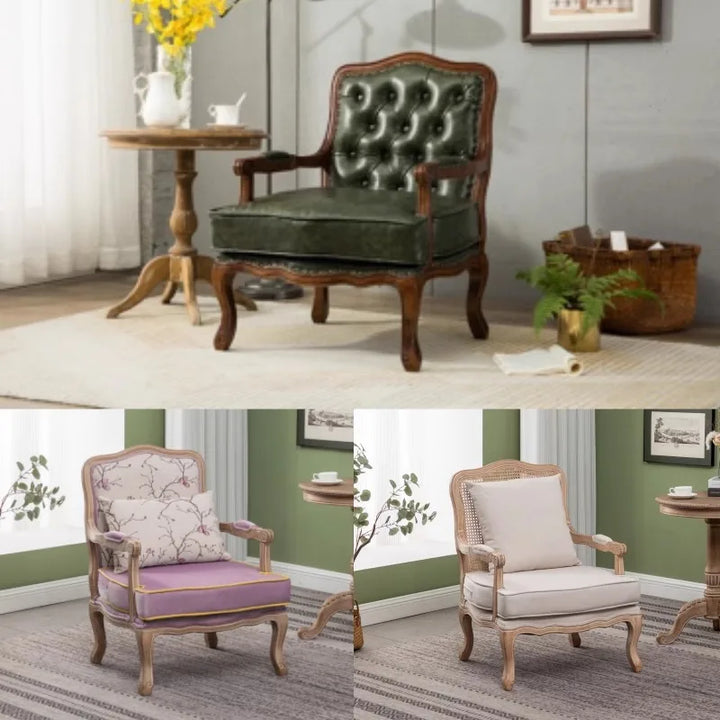 Solid wood retro sofa chair