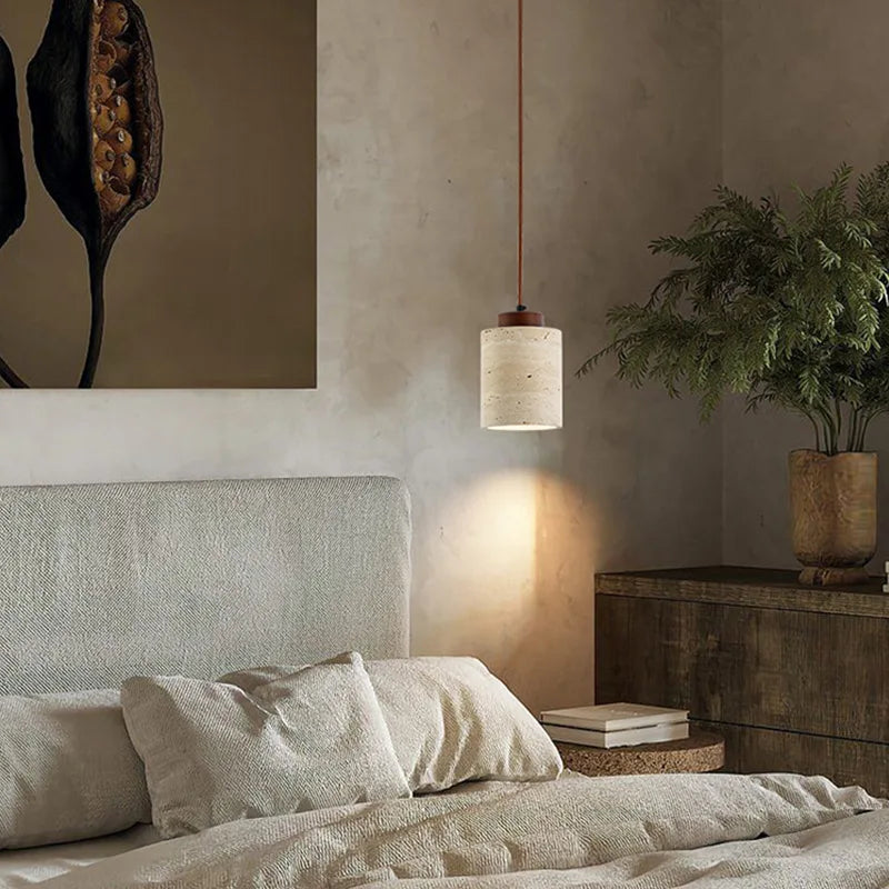 Modern designer (wabi-Sabai) hanging stone lights