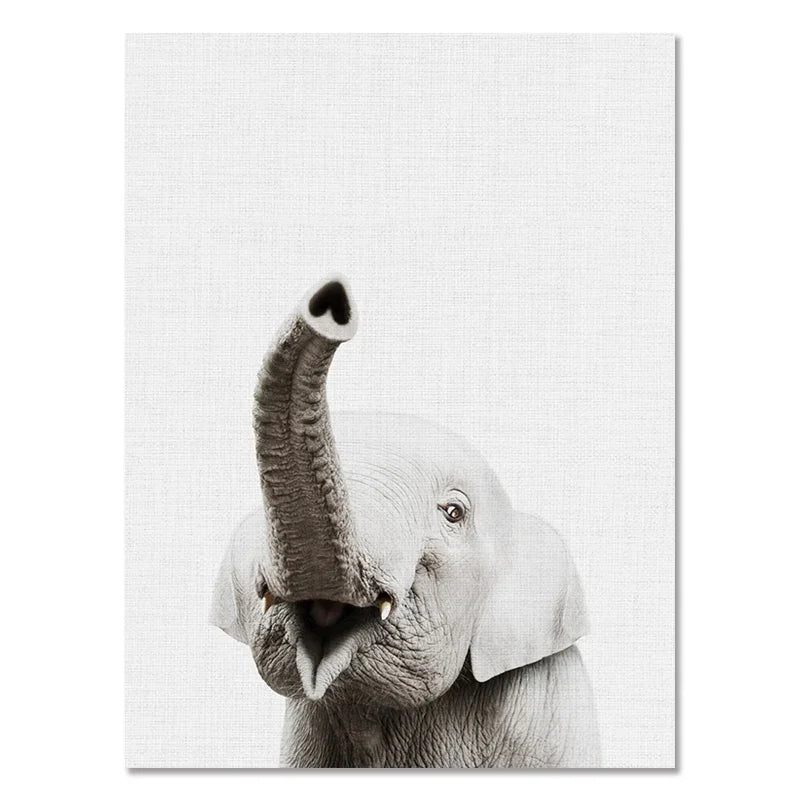 Baby Room Animal Wall Canvas Painting