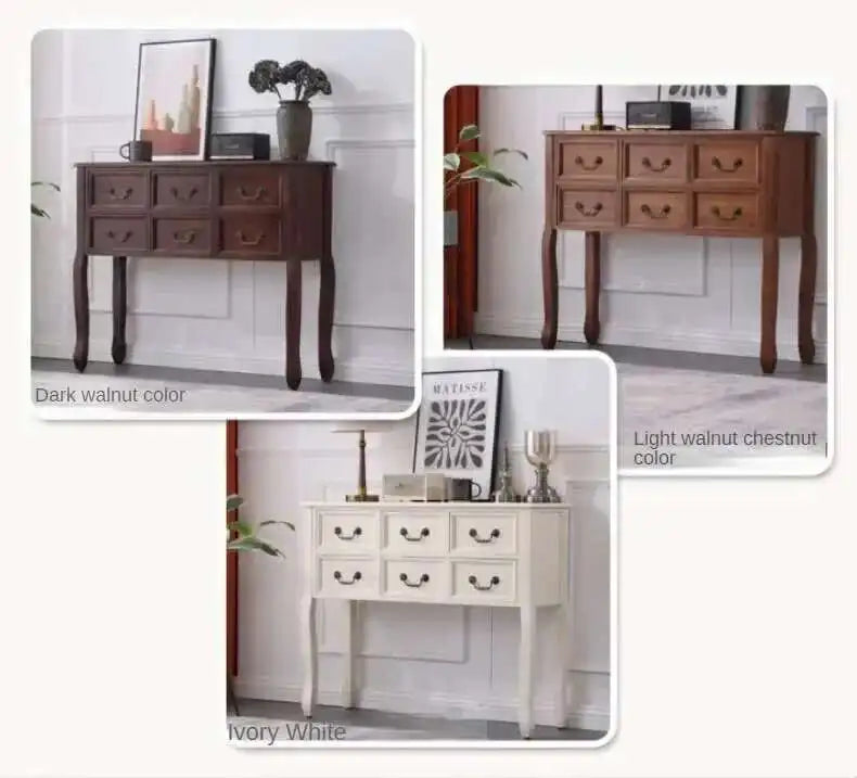 Retro Solid Wood Console Table