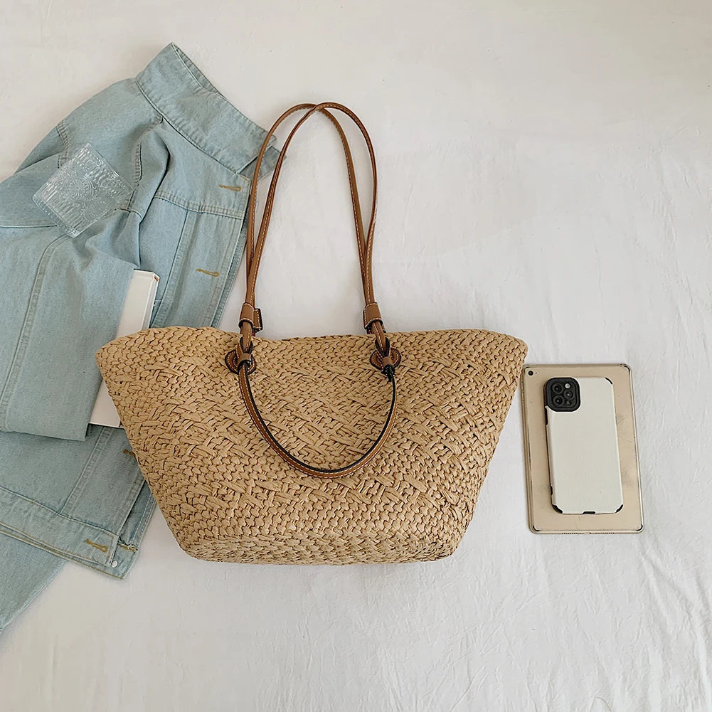 Straw Woven Tote Bags for Women