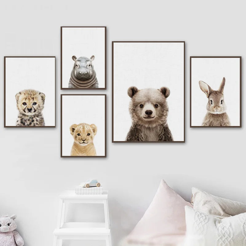 Baby Room Animal Wall Canvas Painting