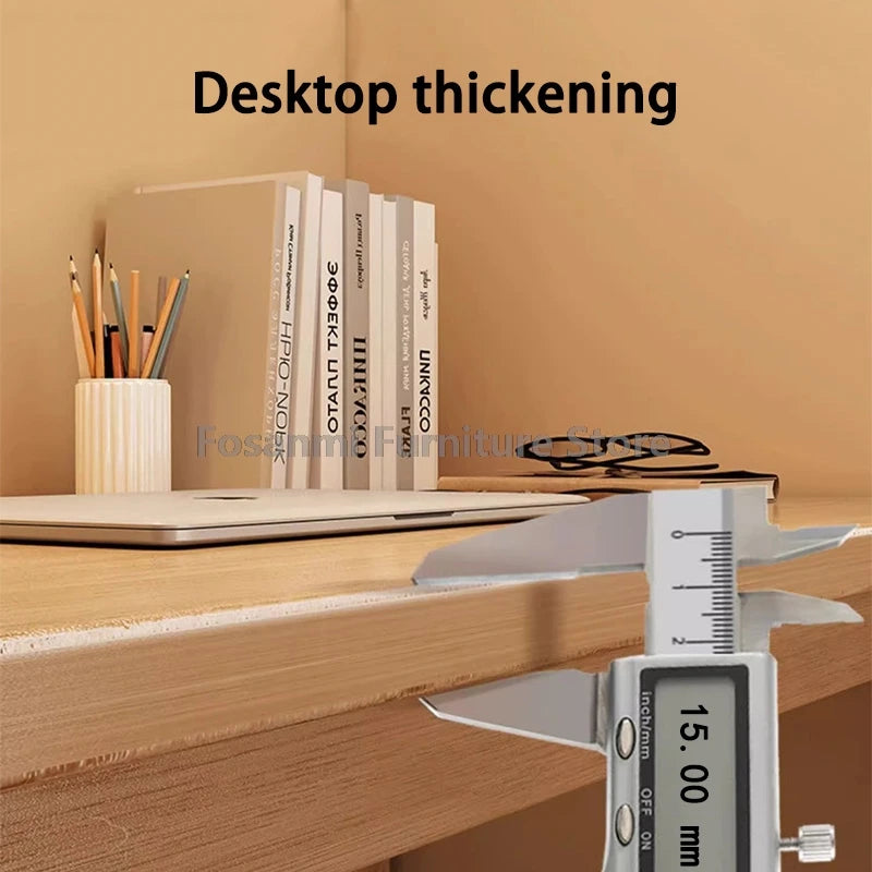 Natural Wood Desks and Chair Set for Home Office