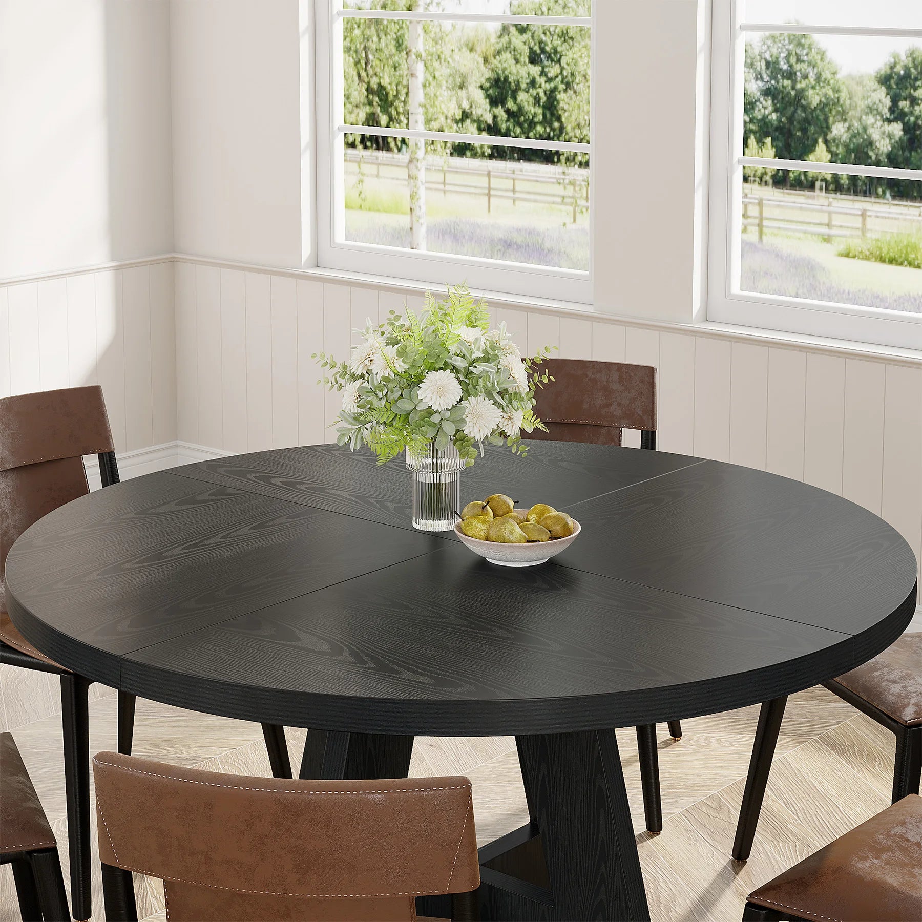 Round Dining Table for a Small  Kitchen Dinning and Dining Room