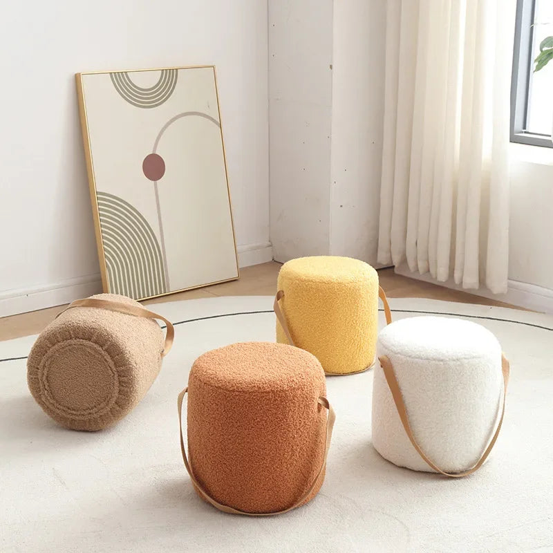 Velvet Small Round Stool