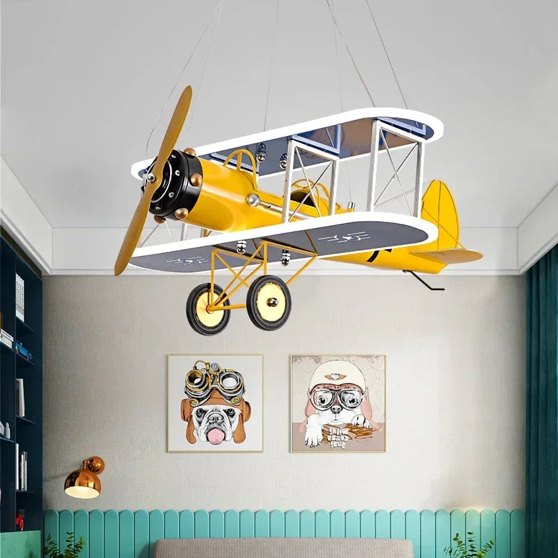 Hanging Plane Ceiling Lamp Children's Bedroom