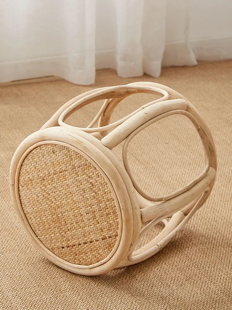 Rattan Woven Mobile  Stool Mobile  Furniture