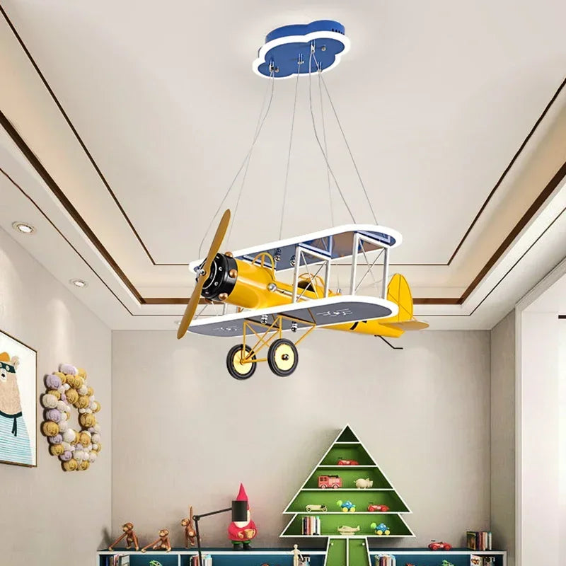 Hanging Plane Ceiling Lamp Children's Bedroom