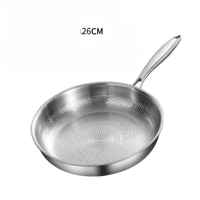 High-end titanium pan, household uncoated steak frying