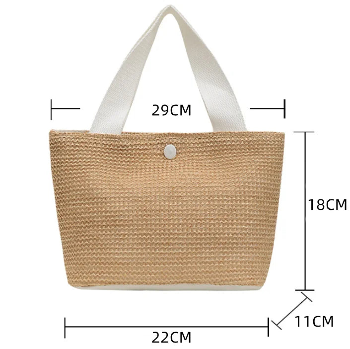 Elegant Ladies Straw Woven Handbag