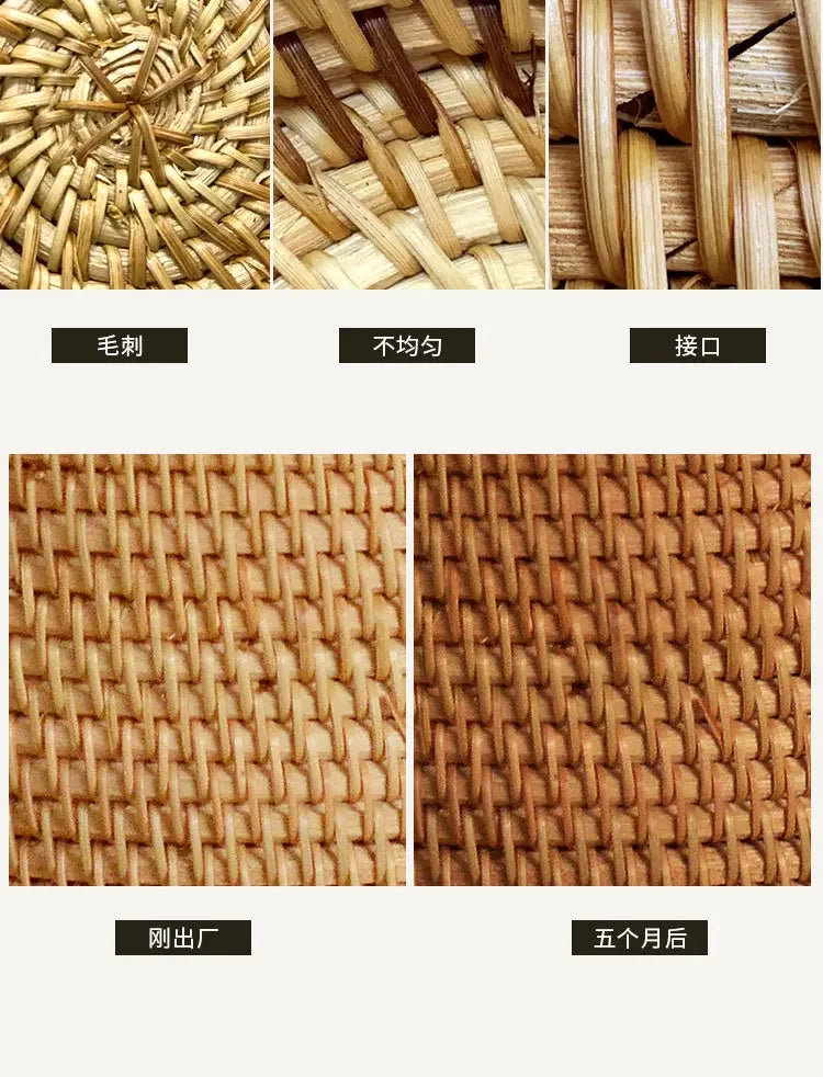 Creative Handmade Rattan Weaving Retro  Tea Table