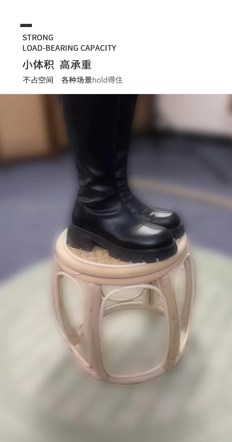 Rattan Woven Mobile  Stool Mobile  Furniture