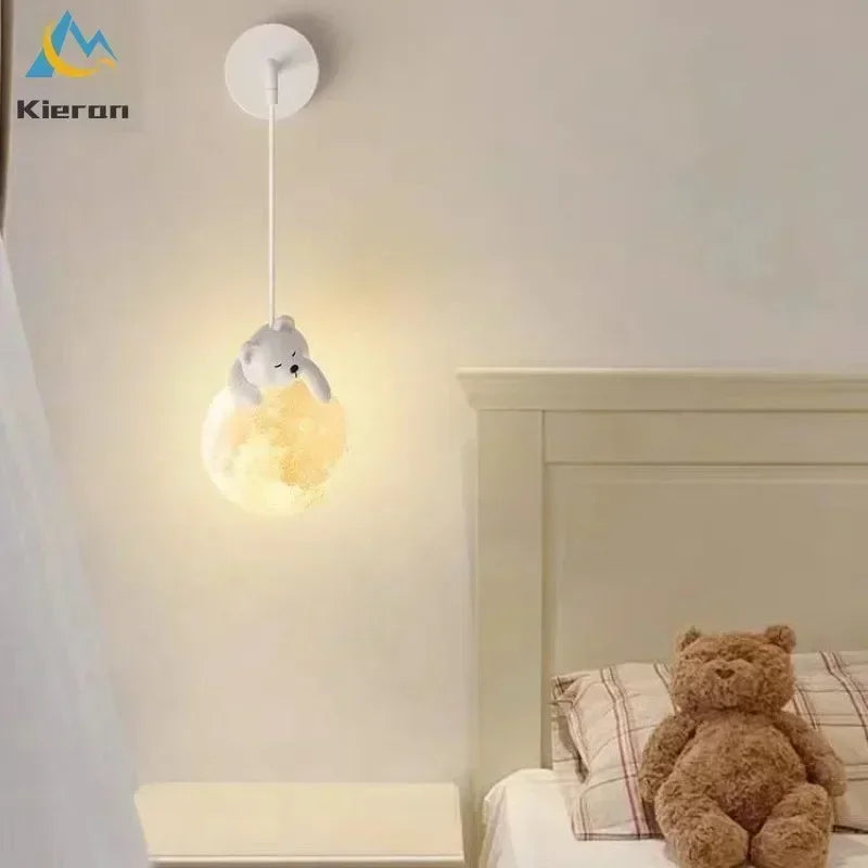 Moon LED Hanging Polar Bear, Rabbit Lamps