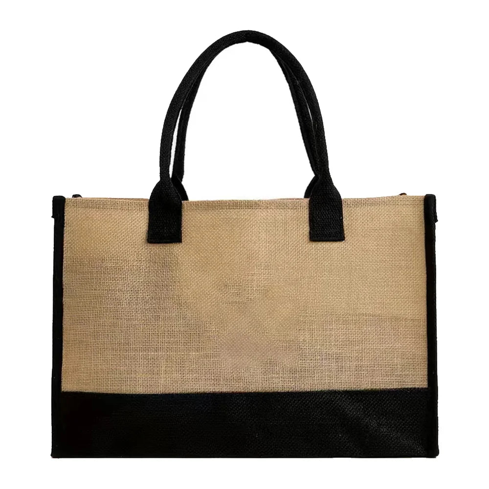 women's tote bag White jute