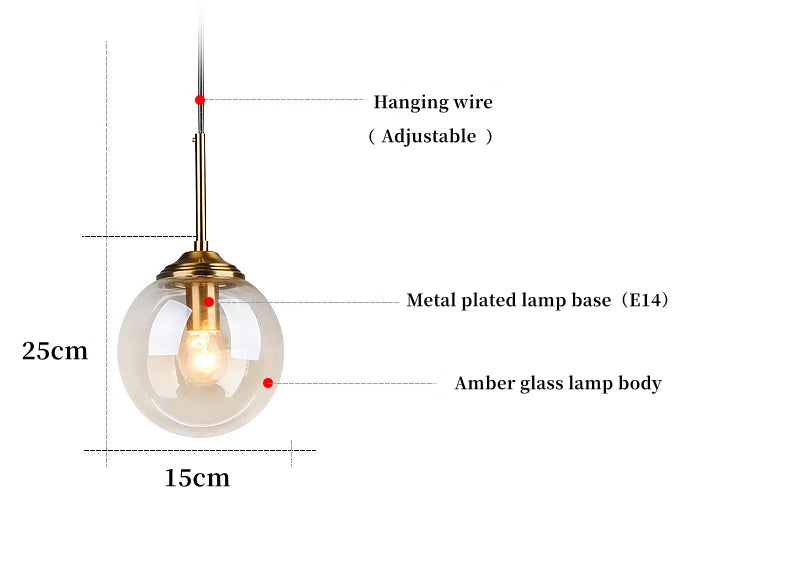 Modern Luxury Metal Hanging Pendant Lamp