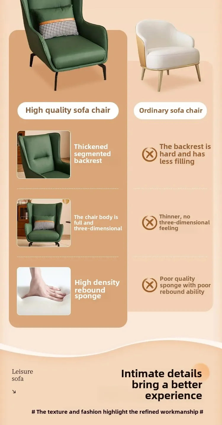 Retro Luxury Single Sofa Chair