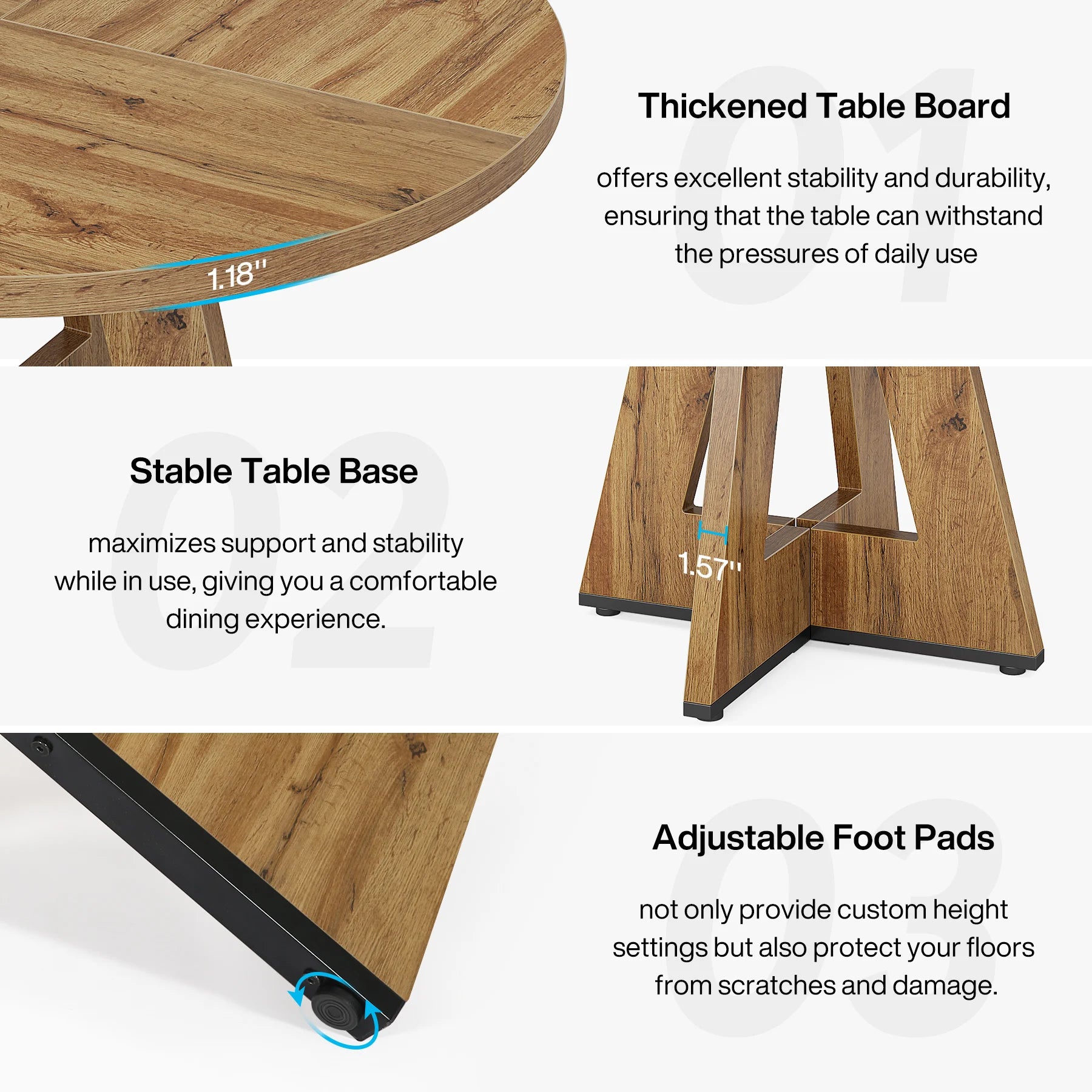 Round Dining Table for a Small  Kitchen Dinning and Dining Room