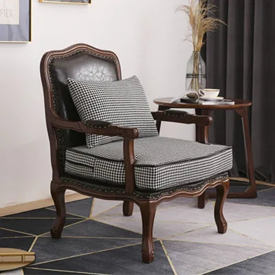 Solid wood retro sofa chair