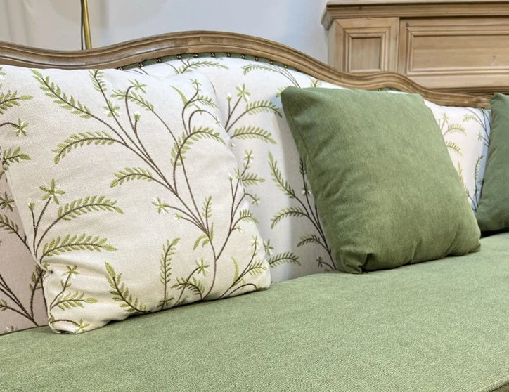 Vintage rustic three-seat solid wood sofa