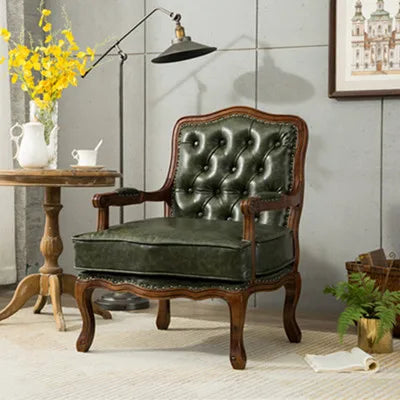 Solid wood retro sofa chair