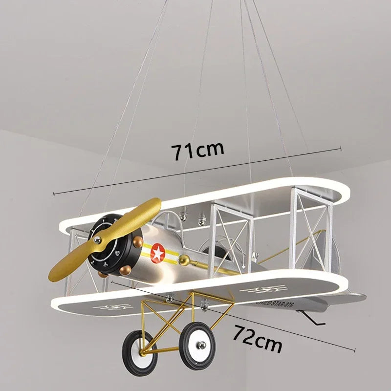 Hanging Plane Ceiling Lamp Children's Bedroom