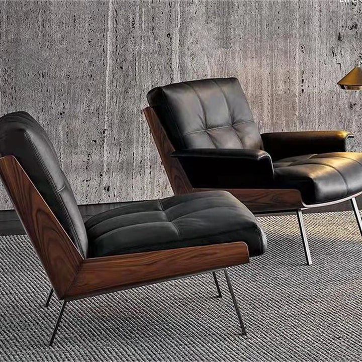 Single leather chair design high-grade backrest