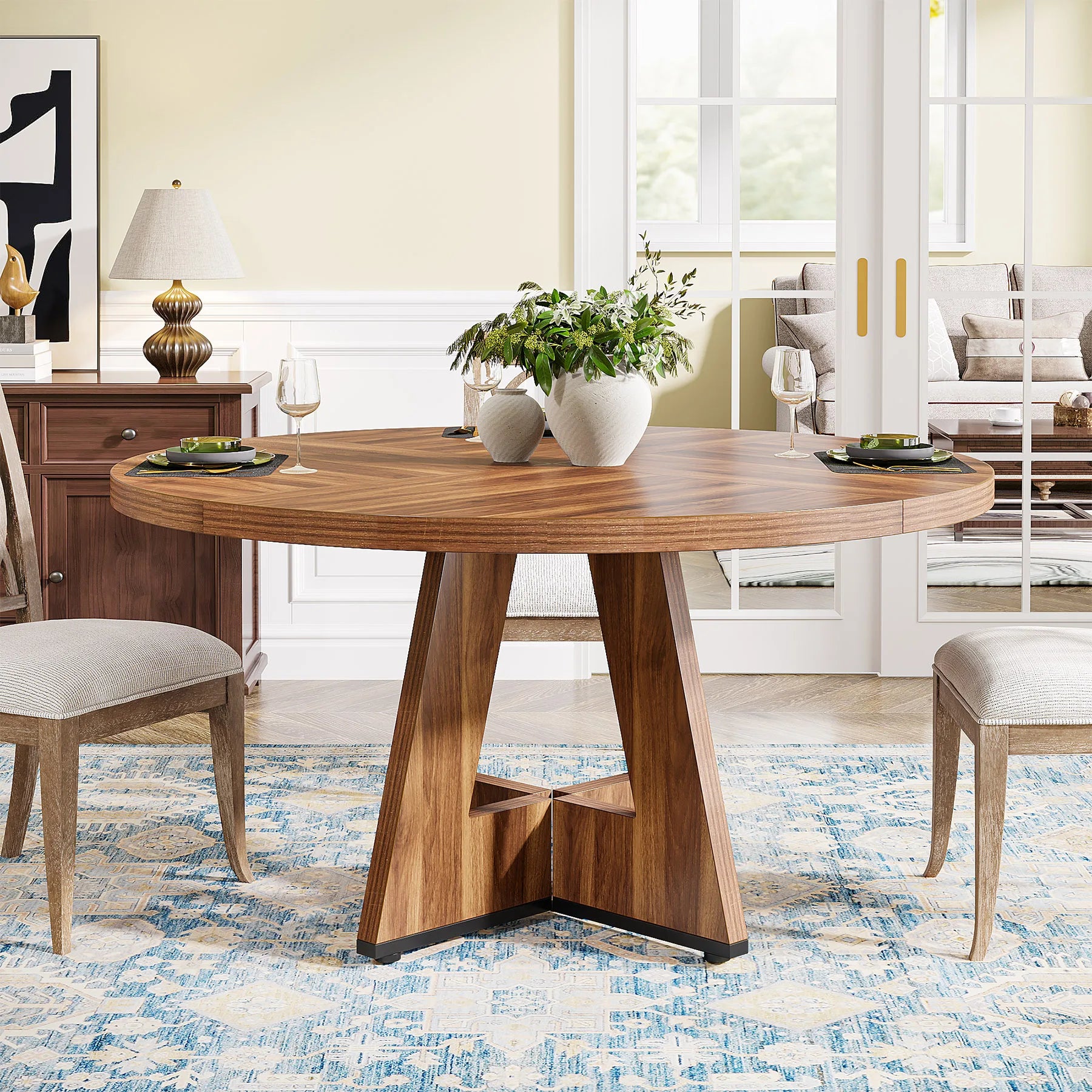 Round Dining Table for a Small  Kitchen Dinning and Dining Room