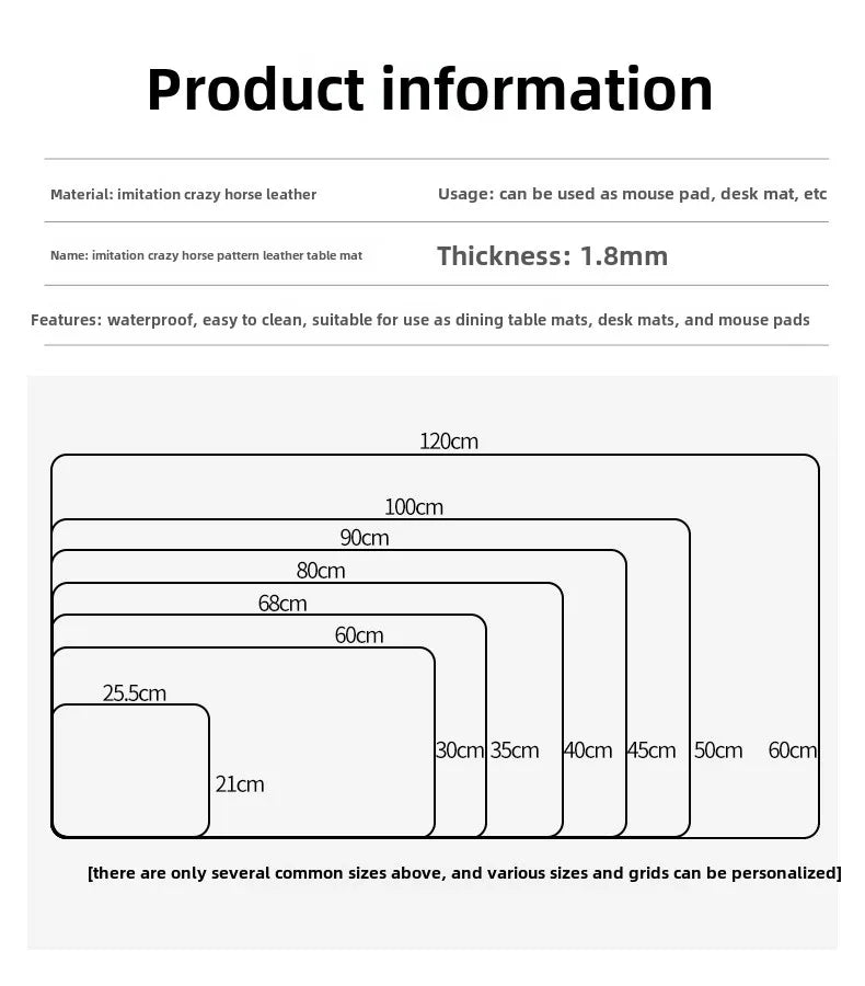 Desk Pad Waterproof  Cover Large